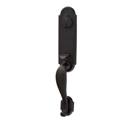 Emtek Flat Black Handleset 451112DFBLH 451112DFBLH